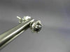 ESTATE .98CT WHITE & BLACK DIAMOND 18KT WHITE GOLD 3D HALO ROUND STUD EARRINGS