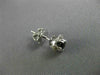 ESTATE .98CT WHITE & BLACK DIAMOND 18KT WHITE GOLD 3D HALO ROUND STUD EARRINGS