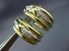 ESTATE WIDE .14CT DIAMOND 18KT WHITE & YELLOW GOLD HOOP CLIP ON EARRINGS #26164