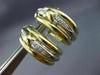ESTATE WIDE .14CT DIAMOND 18KT WHITE & YELLOW GOLD HOOP CLIP ON EARRINGS #26164
