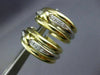 ESTATE WIDE .14CT DIAMOND 18KT WHITE & YELLOW GOLD HOOP CLIP ON EARRINGS #26164