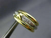 ESTATE WIDE .14CT DIAMOND 18KT WHITE & YELLOW GOLD HOOP CLIP ON EARRINGS #26164