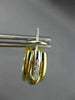 ESTATE WIDE .14CT DIAMOND 18KT WHITE & YELLOW GOLD HOOP CLIP ON EARRINGS #26164