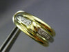 ESTATE WIDE .14CT DIAMOND 18KT WHITE & YELLOW GOLD HOOP CLIP ON EARRINGS #26164