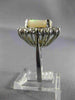 ANTIQUE LARGE 3.66CT OLD MINE DIAMOND & AAA OPAL 14KT WHITE GOLD OVAL HALO RING