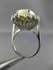 ANTIQUE LARGE 3.66CT OLD MINE DIAMOND & AAA OPAL 14KT WHITE GOLD OVAL HALO RING