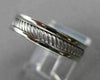 ESTATE 14KT WHITE GOLD SOLID ROPE & SHINY DESIGN MEN'S WEDDING RING 5mm #23146