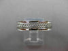 ESTATE 14KT WHITE GOLD SOLID ROPE & SHINY DESIGN MEN'S WEDDING RING 5mm #23146