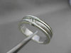 ESTATE 14KT WHITE GOLD SOLID ROPE & SHINY DESIGN MEN'S WEDDING RING 5mm #23146