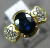 1.80CT DIAMOND & AAA OVAL SAPPHIRE 14K YELLOW GOLD 3D SEMI BEZEL ENGAGEMENT RING