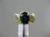 1.80CT DIAMOND & AAA OVAL SAPPHIRE 14K YELLOW GOLD 3D SEMI BEZEL ENGAGEMENT RING
