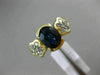1.80CT DIAMOND & AAA OVAL SAPPHIRE 14K YELLOW GOLD 3D SEMI BEZEL ENGAGEMENT RING