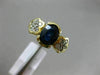 1.80CT DIAMOND & AAA OVAL SAPPHIRE 14K YELLOW GOLD 3D SEMI BEZEL ENGAGEMENT RING