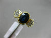 1.80CT DIAMOND & AAA OVAL SAPPHIRE 14K YELLOW GOLD 3D SEMI BEZEL ENGAGEMENT RING