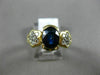 1.80CT DIAMOND & AAA OVAL SAPPHIRE 14K YELLOW GOLD 3D SEMI BEZEL ENGAGEMENT RING