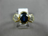 1.80CT DIAMOND & AAA OVAL SAPPHIRE 14K YELLOW GOLD 3D SEMI BEZEL ENGAGEMENT RING