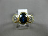 1.80CT DIAMOND & AAA OVAL SAPPHIRE 14K YELLOW GOLD 3D SEMI BEZEL ENGAGEMENT RING