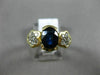 1.80CT DIAMOND & AAA OVAL SAPPHIRE 14K YELLOW GOLD 3D SEMI BEZEL ENGAGEMENT RING