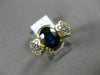 1.80CT DIAMOND & AAA OVAL SAPPHIRE 14K YELLOW GOLD 3D SEMI BEZEL ENGAGEMENT RING