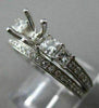 1.0CT ROUND & PRINCESS DIAMOND 14KT WHITE GOLD 3D SEMI MOUNT ENGAGEMENT RING SET