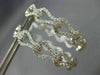 ESTATE LARGE 2.37CT DIAMOND 18KT WHITE GOLD DOUBLE SIDED LOVE KNOT HOOP EARRINGS