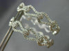 ESTATE LARGE 2.37CT DIAMOND 18KT WHITE GOLD DOUBLE SIDED LOVE KNOT HOOP EARRINGS