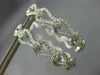 ESTATE LARGE 2.37CT DIAMOND 18KT WHITE GOLD DOUBLE SIDED LOVE KNOT HOOP EARRINGS