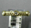 ESTATE .11CT DIAMOND 14K YELLOW GOLD ROPE 3 STONE BEZEL WEDDING ANNIVERSARY RING