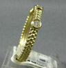 ESTATE .11CT DIAMOND 14K YELLOW GOLD ROPE 3 STONE BEZEL WEDDING ANNIVERSARY RING