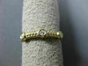 ESTATE .11CT DIAMOND 14K YELLOW GOLD ROPE 3 STONE BEZEL WEDDING ANNIVERSARY RING