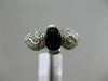 ANTIQUE 1.50CT DIAMOND & AAA OVAL SAPPHIRE 14KT WHITE GOLD HEART ENGAGEMENT RING