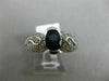 ANTIQUE 1.50CT DIAMOND & AAA OVAL SAPPHIRE 14KT WHITE GOLD HEART ENGAGEMENT RING