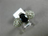 ANTIQUE 1.50CT DIAMOND & AAA OVAL SAPPHIRE 14KT WHITE GOLD HEART ENGAGEMENT RING