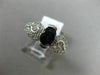 ANTIQUE 1.50CT DIAMOND & AAA OVAL SAPPHIRE 14KT WHITE GOLD HEART ENGAGEMENT RING