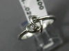 ESTATE .02CT DIAMOND 18KT WHITE GOLD 3D CLASSIC SOLITAIRE LOVE HEART RING #16385