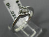 ESTATE .02CT DIAMOND 18KT WHITE GOLD 3D CLASSIC SOLITAIRE LOVE HEART RING #16385