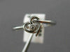 ESTATE .02CT DIAMOND 18KT WHITE GOLD 3D CLASSIC SOLITAIRE LOVE HEART RING #16385