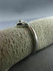 ESTATE .02CT DIAMOND 18KT WHITE GOLD 3D CLASSIC SOLITAIRE LOVE HEART RING #16385