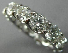 ESTATE LARGE 5.53CT ROUND DIAMOND PLATINUM 3D ETERNITY WEDDING ANNIVERSARY RING
