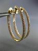 ESTATE WIDE & LONG 2.14CT PINK DIAMOND 18KT ROSE GOLD DOUBLE SIDED HOOP EARRINGS