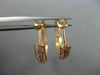ESTATE WIDE & LONG 2.14CT PINK DIAMOND 18KT ROSE GOLD DOUBLE SIDED HOOP EARRINGS