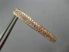 ESTATE WIDE & LONG 2.14CT PINK DIAMOND 18KT ROSE GOLD DOUBLE SIDED HOOP EARRINGS