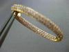ESTATE WIDE & LONG 2.14CT PINK DIAMOND 18KT ROSE GOLD DOUBLE SIDED HOOP EARRINGS