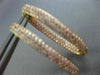 ESTATE WIDE & LONG 2.14CT PINK DIAMOND 18KT ROSE GOLD DOUBLE SIDED HOOP EARRINGS