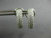 WIDE 1.0CT DIAMOND 14KT WHITE GOLD 3D MULTI ROW SEMI HOOP CLIP ON EARRINGS 26652