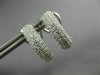 WIDE 1.0CT DIAMOND 14KT WHITE GOLD 3D MULTI ROW SEMI HOOP CLIP ON EARRINGS 26652