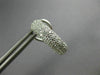 WIDE 1.0CT DIAMOND 14KT WHITE GOLD 3D MULTI ROW SEMI HOOP CLIP ON EARRINGS 26652