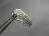 WIDE 1.0CT DIAMOND 14KT WHITE GOLD 3D MULTI ROW SEMI HOOP CLIP ON EARRINGS 26652