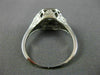 ANTIQUE .53CT DIAMOND & AAA SAPPHIRE 18K WHITE GOLD SQUARE ENGAGEMENT RING 26026