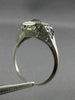 ANTIQUE .53CT DIAMOND & AAA SAPPHIRE 18K WHITE GOLD SQUARE ENGAGEMENT RING 26026
